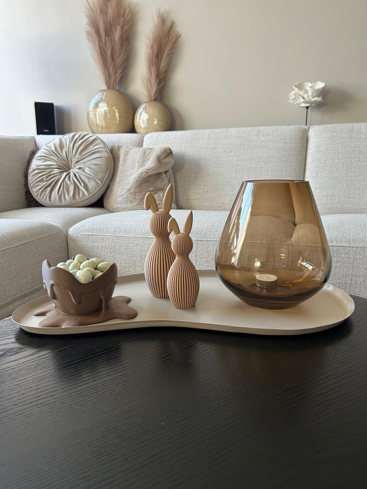 Striped bunny folded ear