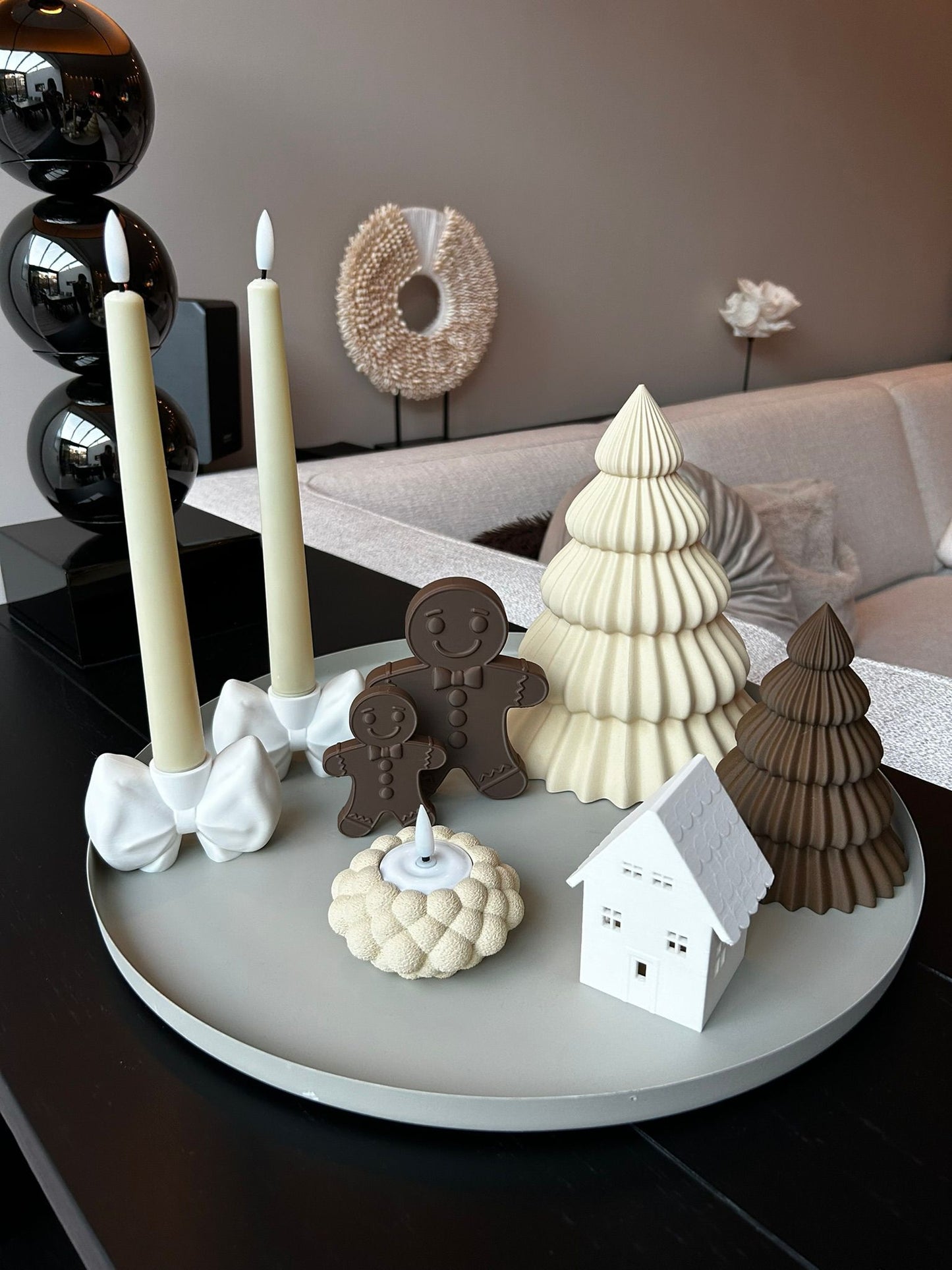 Bow candle (Set 2 stuks)